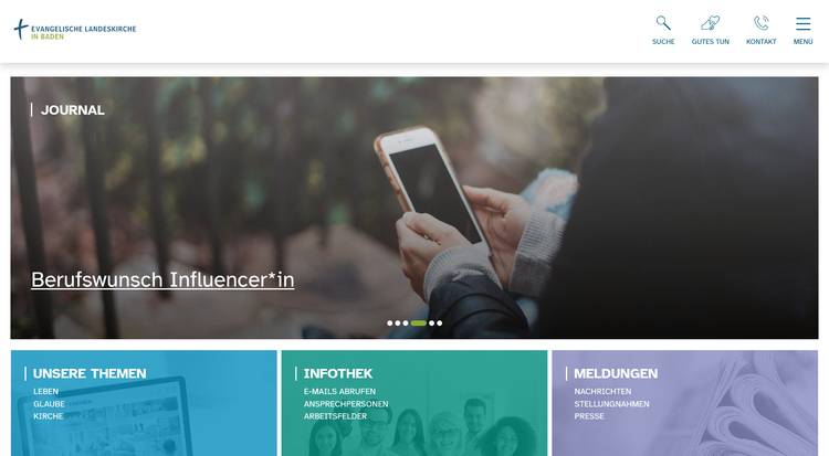 Screenshot von der Website ekiba.de