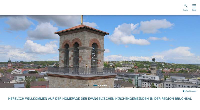 Screenshot der Website evangelische-region-bruchsal.de