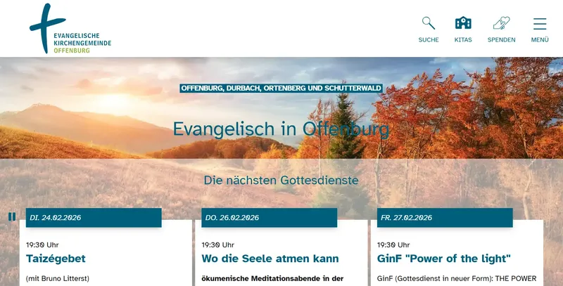 Webseite Evangelisch in Offenburg