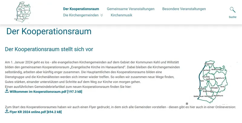 Webseite der Ev. Kirche im Hanauerland