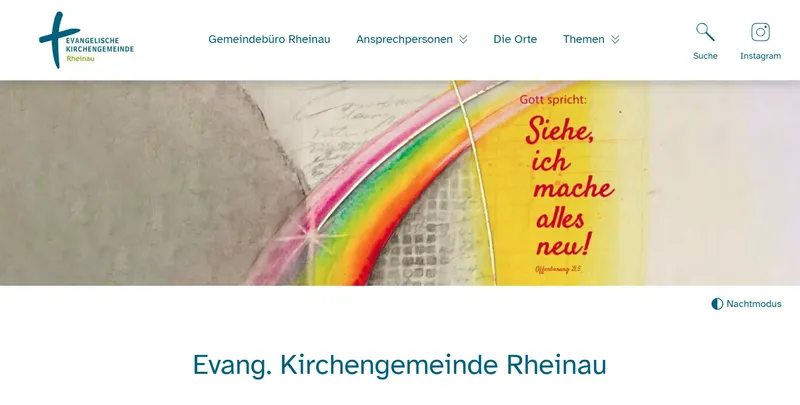 Webseite der ev. Kirchengemeinde Rheinau