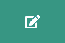 Quelle: fontawesome.com Icon von einem Stift auf hellblauen Hintergrund