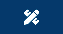 Quelle: fontawesome.com Icon von einem Stift und Linealauf einem hellblauen Hintergrund