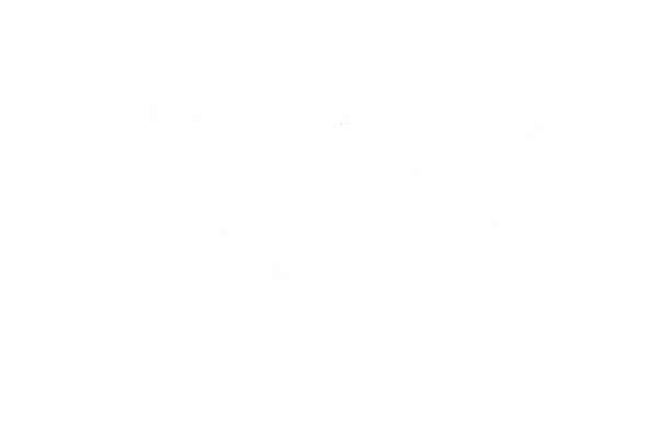 Schriftarten Übersicht