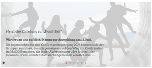 Screenshot vom Nachrichten-Slider in LUKAS